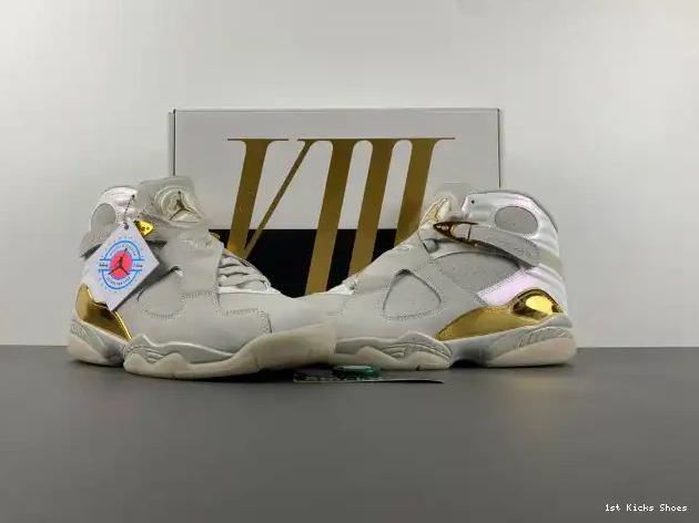 1st Kicks Shoes Champagne 832821-030 Jordan Retro 8 0603
